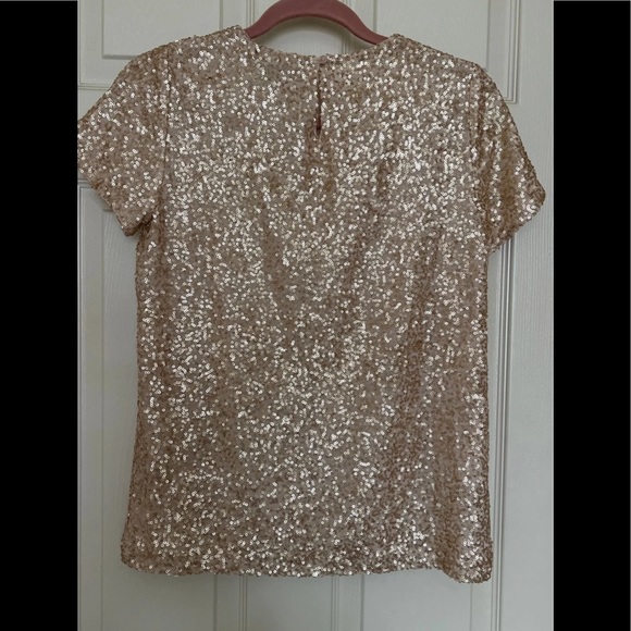 French Connection Sequins Top, Light Pink, Size 2, Like New - Picture 3 of 9